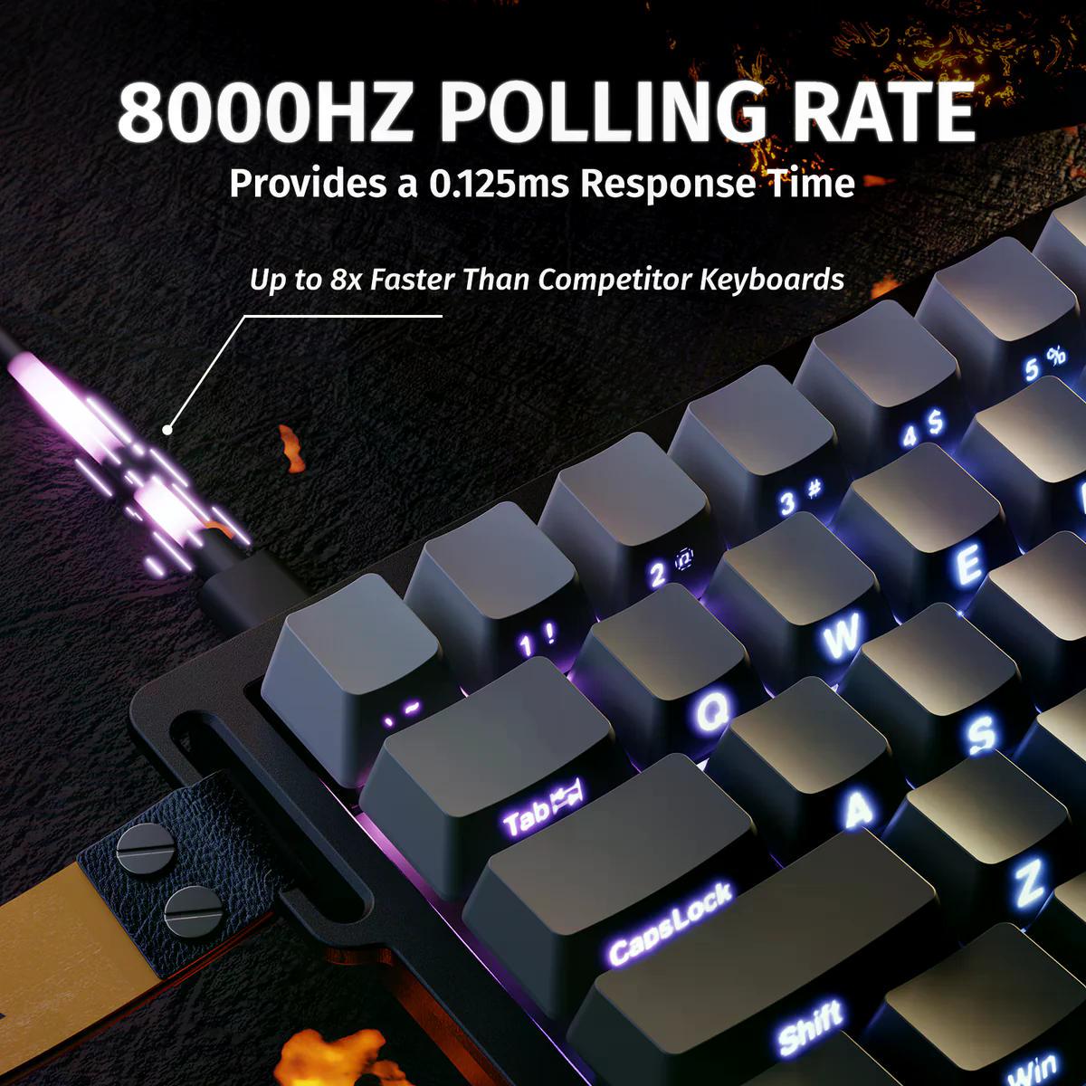 Клавиатура игровая attack shark X68 HE 8000HZ на магнитных светильниках Черно-белый (26484175) - фото 3 Клавиатура игровая attack shark X68 HE 8000HZ на магнитных светильниках Черно-белый (26484175) - фото 3