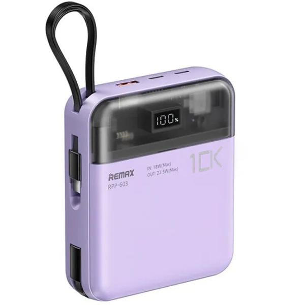 Повербанк Remax RPP-602 10000 мАч PD 20W QC 22,5W Purple