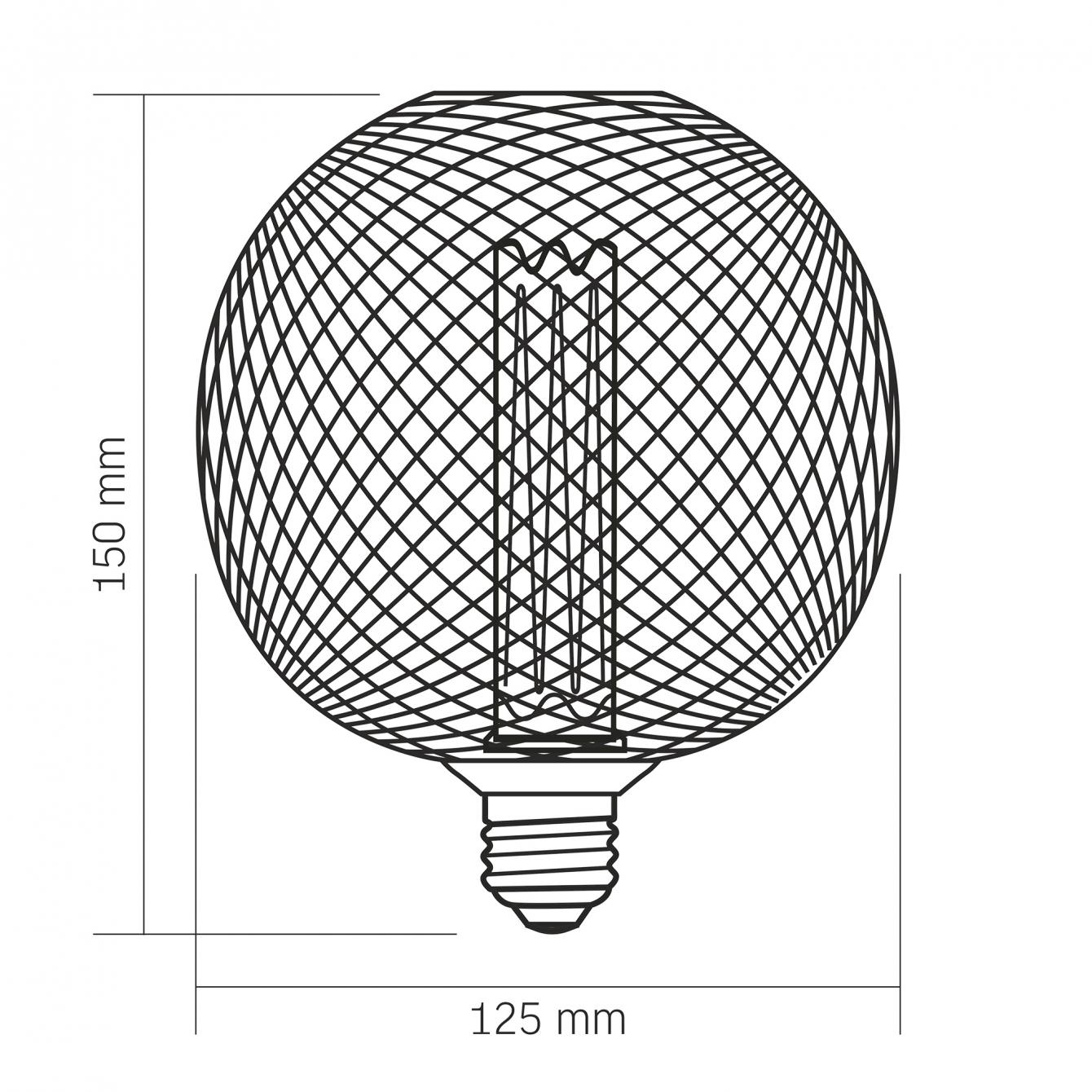 Лампа LED Videx Filament VL-DWMC125150 Chainmail style 4W E27 1800K White (15429421) - фото 3