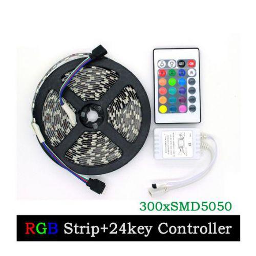 Светодиодная лента SMD 5050 RGB с блоком питания и пультом - фото 2