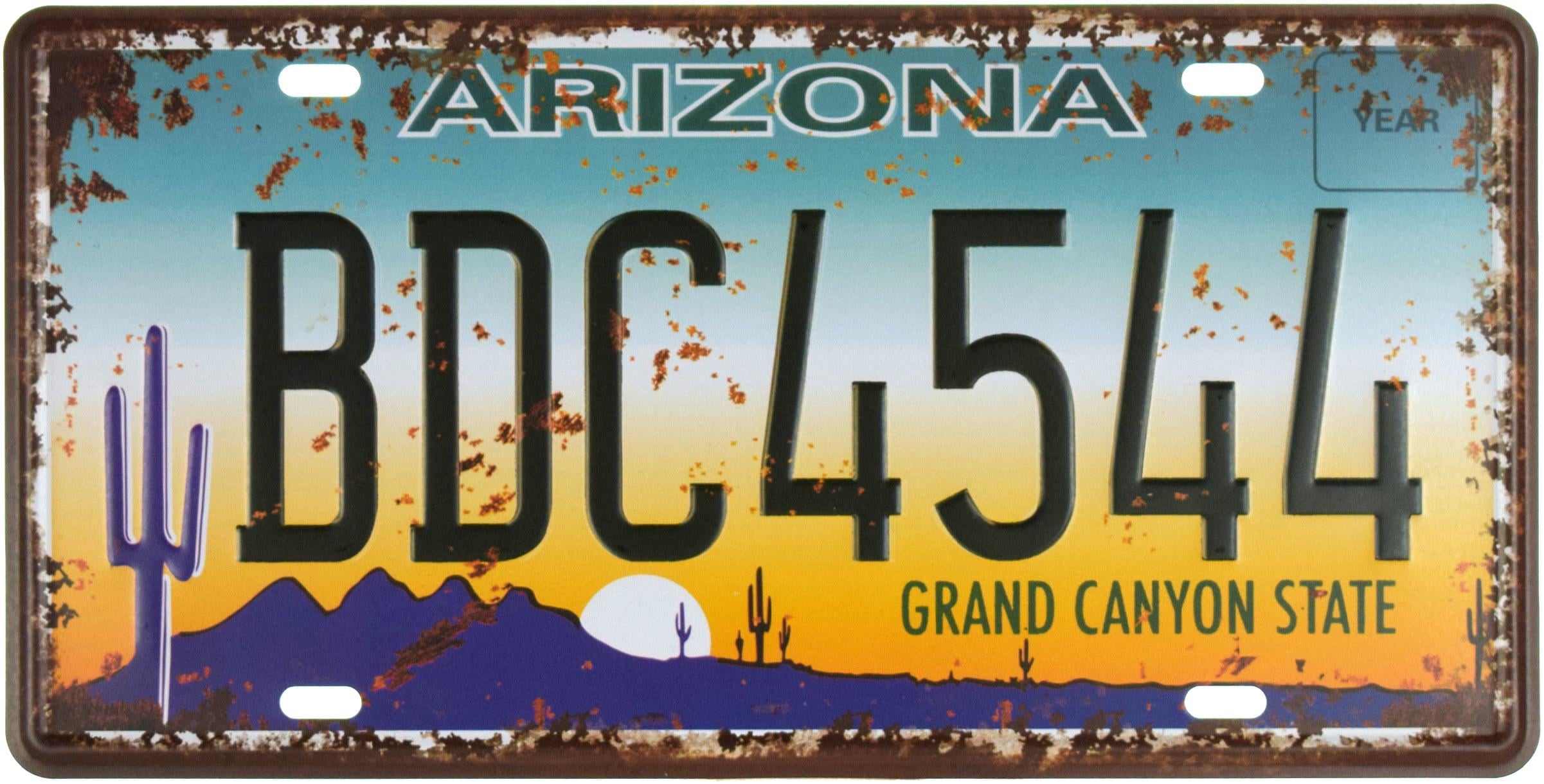 Табличка металлическая Аризона BDC4544 Большой Каньон/Arizona BDC4544 Grand Canyon 15x30 см