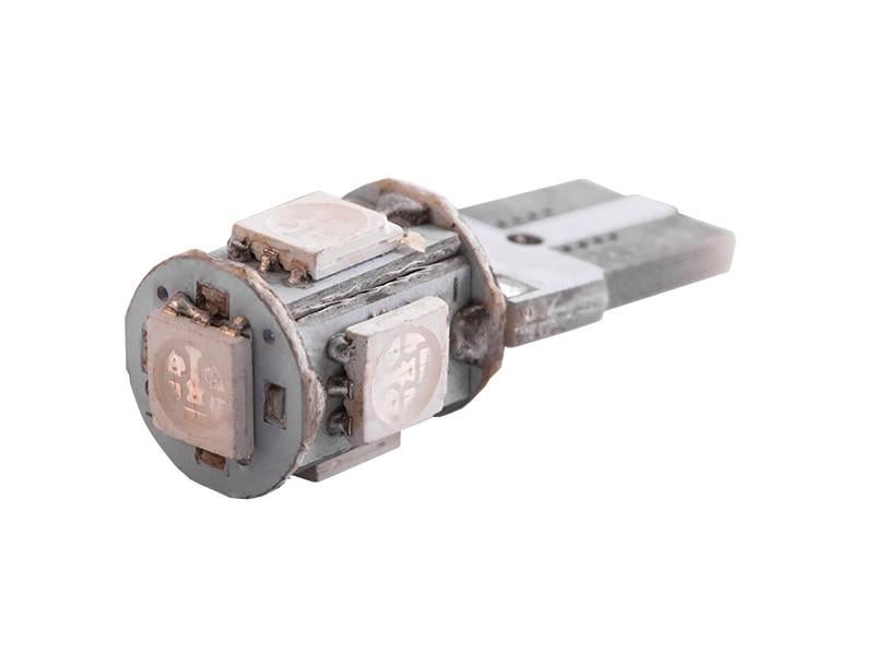 Автолампа светодиодная T10 W5W с обманкой 12 В SMD5050-5led Зеленый (1454)