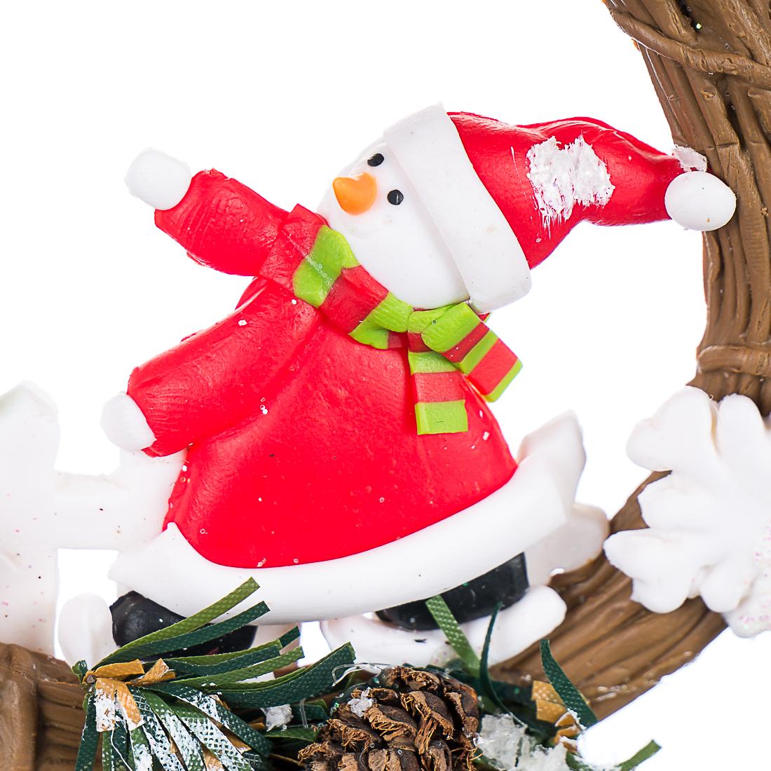 Новогодняя подвеска Elisey венок снеговик (0513J) - фото 2