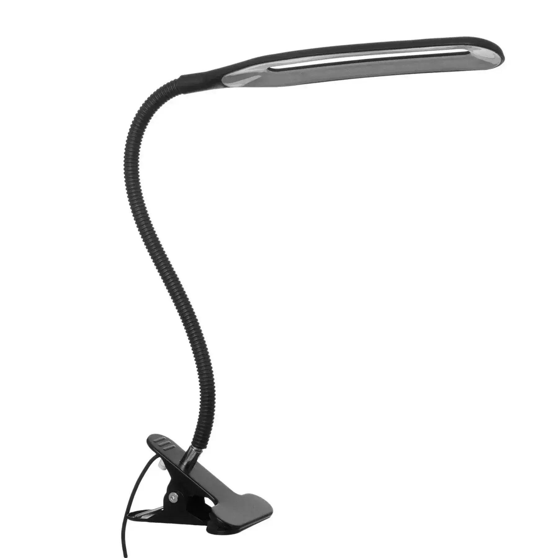 Лампа настольная на прищепке от USB 120 Lm 5500-6000 К Berger 1043-TL-10 Black 11,5х7,5х34 см 24 светодиода холодно-белое свечение