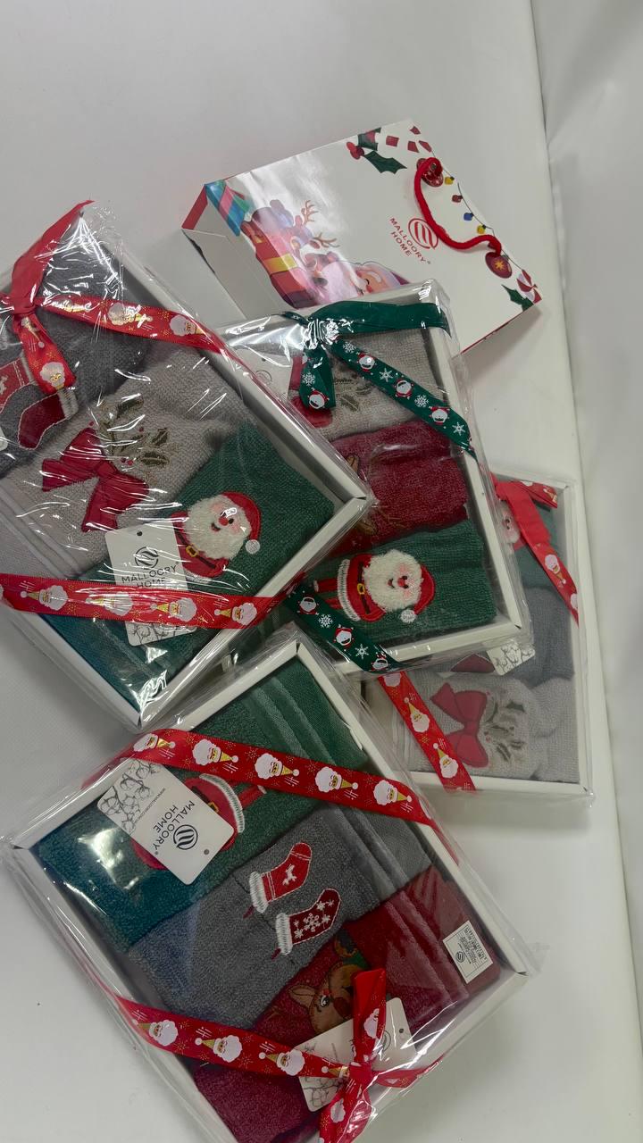 Набір рушників для кухні Malloory Home Новорічний у коробці та подарунковому пакеті 50х25 см 3 шт. - фото 3