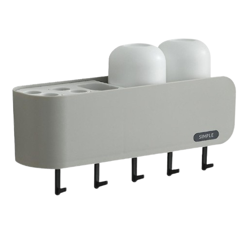 Держатель для хранения зубных щеток SIMPLE Серый (28329097) - фото 1