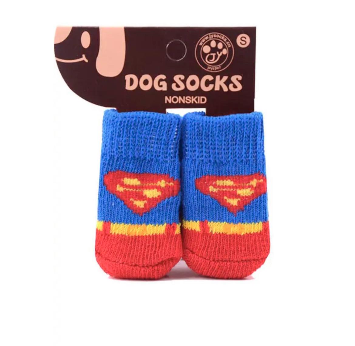 Носки для собак "Superman" со скользящими накладками L (43534)