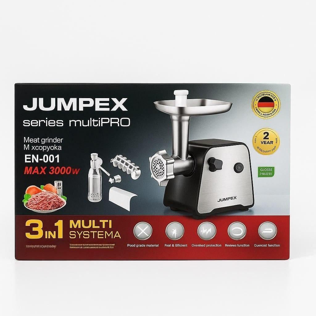 Мясорубка электрическая Jumpex Series Multi EN-001 3в1 терка/шинковка 3000 Вт (31513248)