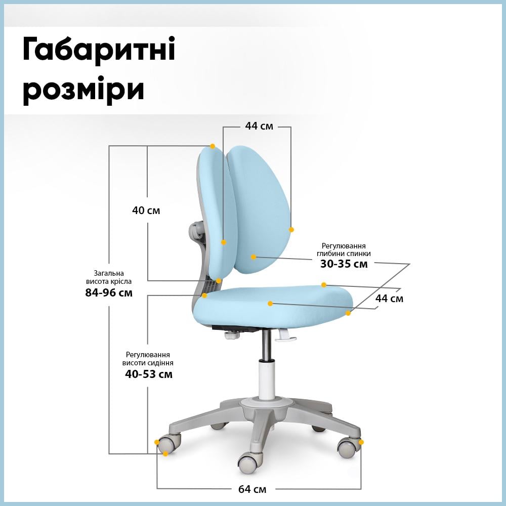 Кресло детское Mealux Sprint Duo Lite Голубой (Y-412 Lite KBL) - фото 4 Кресло детское Mealux Sprint Duo Lite Голубой (Y-412 Lite KBL) - фото 4