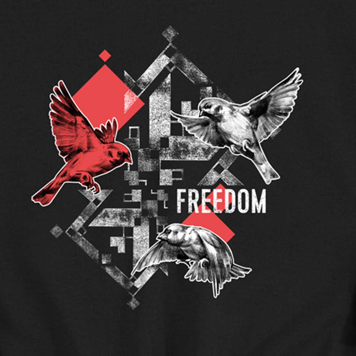 Свитшот унисекс UFree Shop с принтом FREEDOM XS Черный (S-0048-2-XS) - фото 2