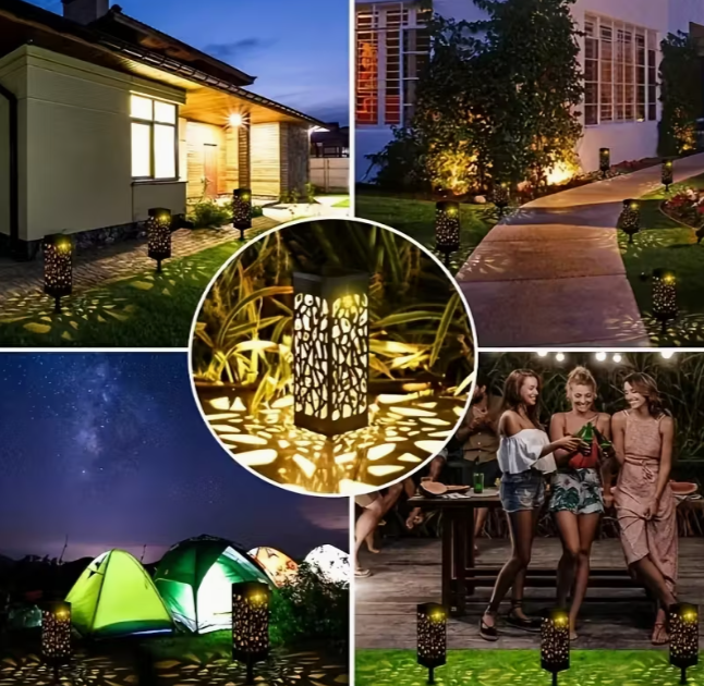 Садовий світильник на сонячній батареї ажурний для газону Тепле біле світло (1707) - фото 6