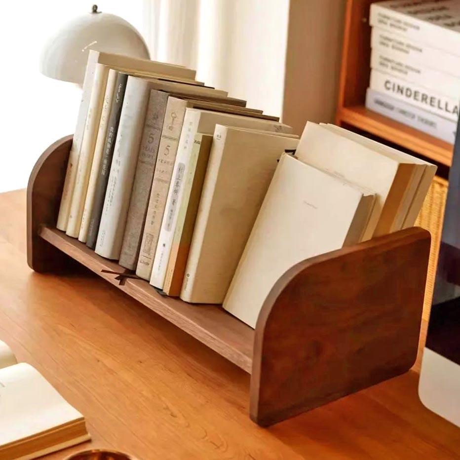 Полка книжная настольная из дерева Триолия Охра (КПА-003804)