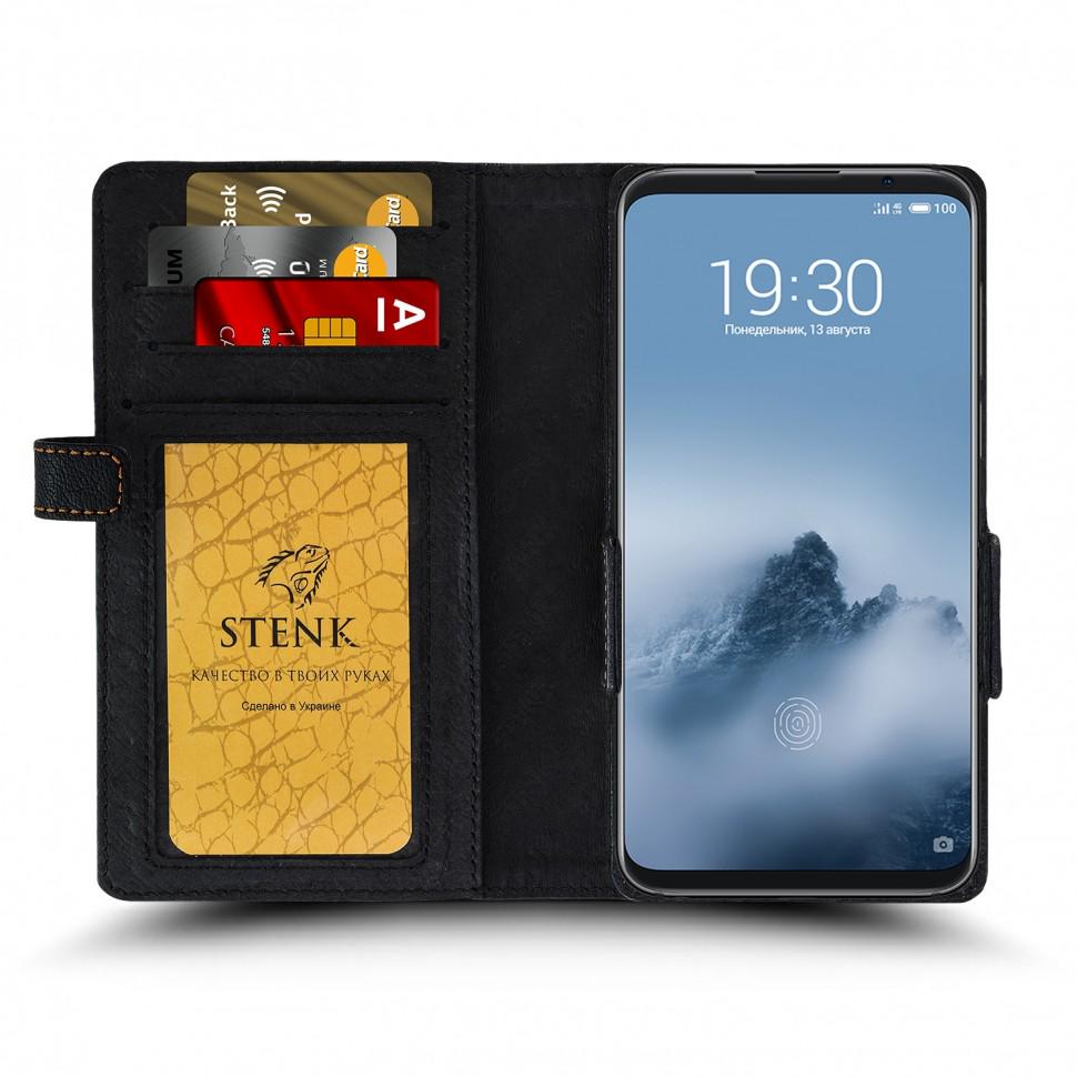 Чехол книжка Stenk Wallet для Meizu 16th Черный (62344)