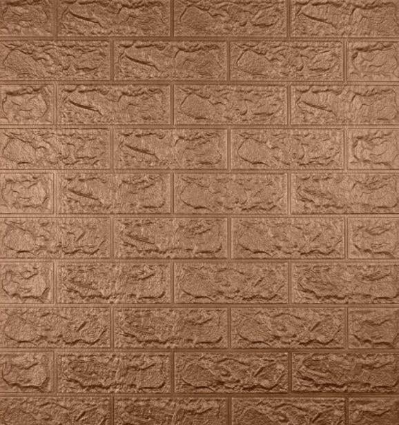3D-панель декоративная под кирпич самоклеящийся 700x770x3 мм Коричневый (BN3-008) - фото 2 3D-панель декоративная под кирпич самоклеящийся 700x770x3 мм Коричневый (BN3-008) - фото 2