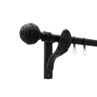 Карниз трубчастий Orvit Арабеска ретро одинарний 25 мм 160 см Чорний оксамит (009-0939) - фото 1