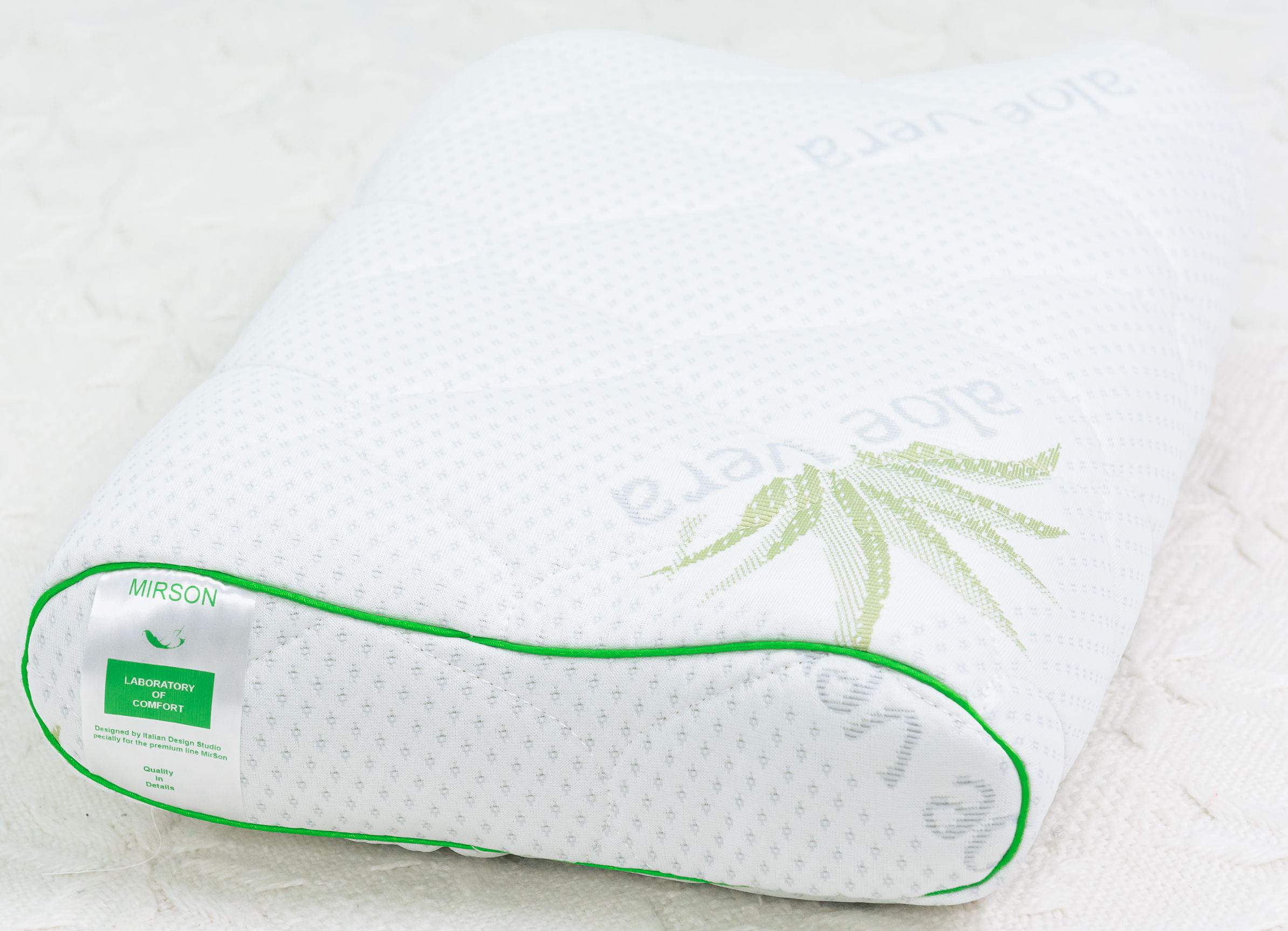 Подушка ортопедическая MirSon №6102 Green nature Alberto 49х32х10,5 см (2200003262568)