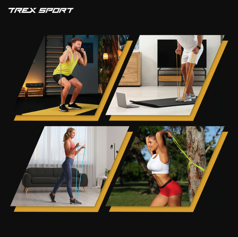 Набір резинок для фітнесу TREX Sport TX-004PB Power Band 4в1 2-41 кг (4981) - фото 6