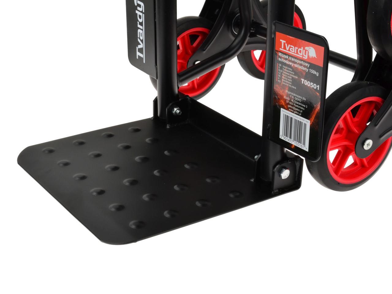 Візок вантажний Tvardy сходовий складаний навантаження до 150 кг платформа 31х29 см (T00501) - фото 7