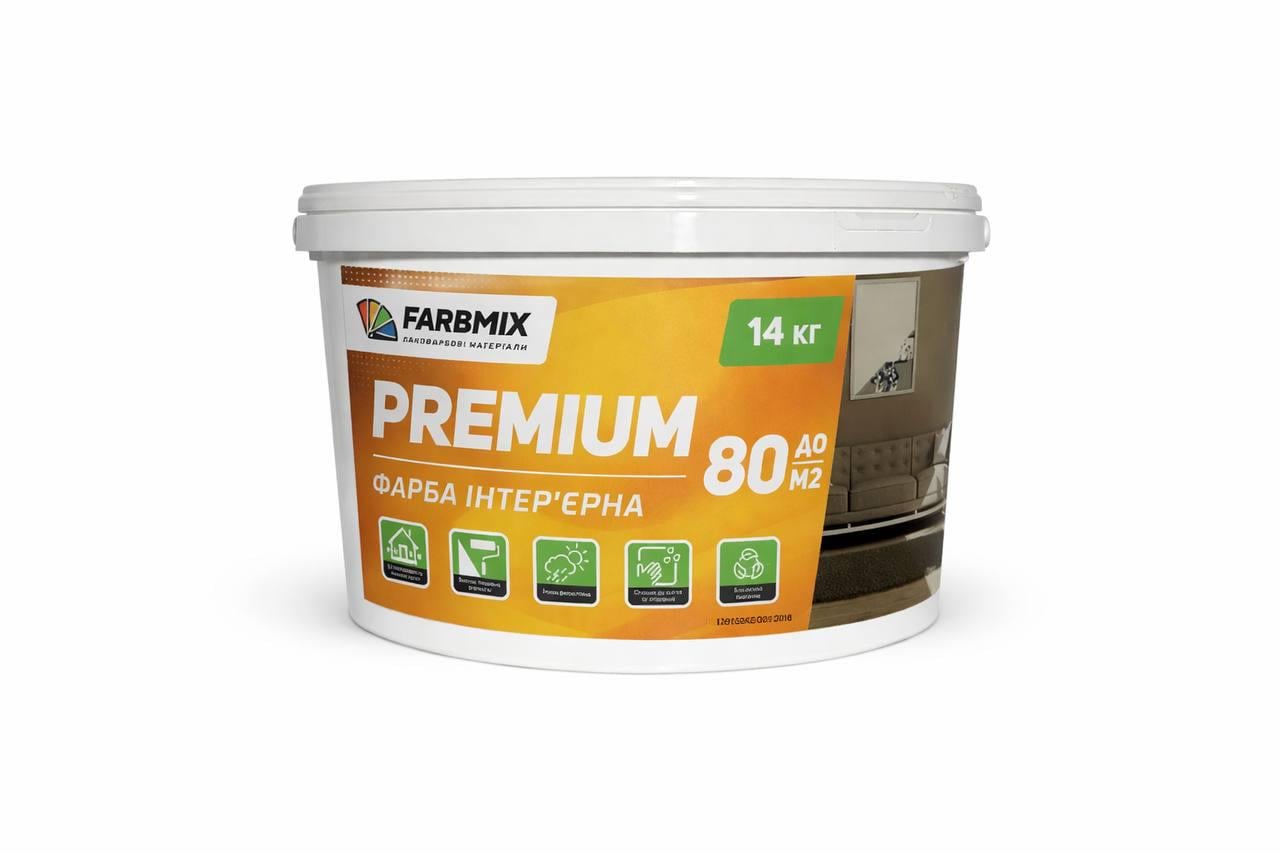 Краска интерьерная FarbMix Премиум 14 кг Белый (І334)
