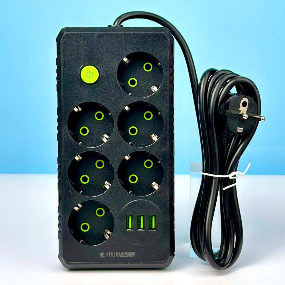 Удлинитель сетевой UA Power на 6 розеток + 3 USB 2 м (F17U) - фото 8