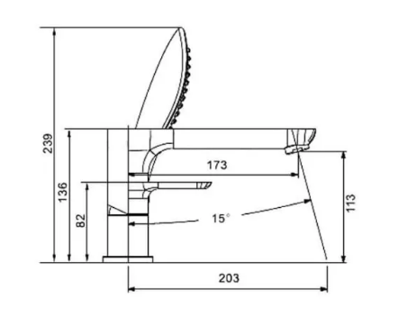 Змішувач на борт ванни Gappo G1148 врізний 3 елементи Білий/Хром - фото 10