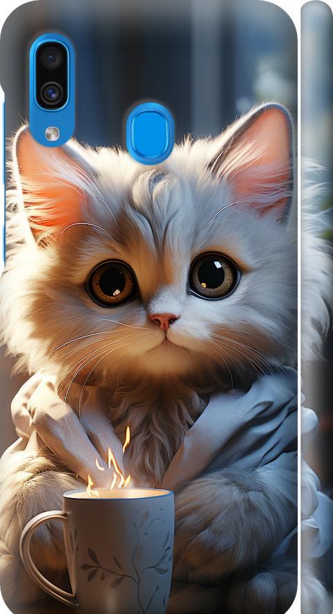 Чехол на Samsung Galaxy A20 2019 A205F White cat (5646m-1761-42517)
