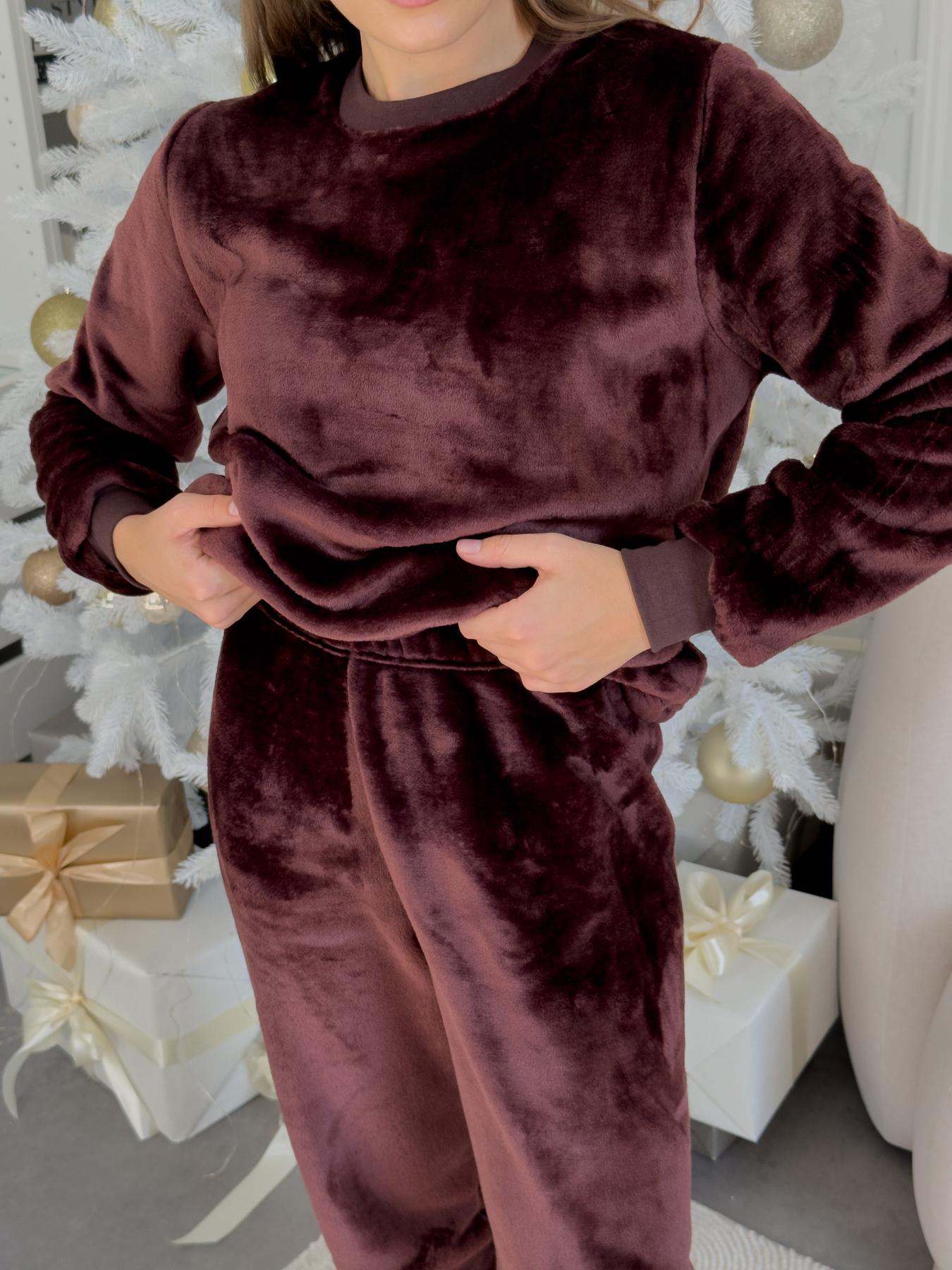 Пижама женская теплая COSY Теплик 2XL Шоколад (VEL051) - фото 6 Пижама женская теплая COSY Теплик 2XL Шоколад (VEL051) - фото 6