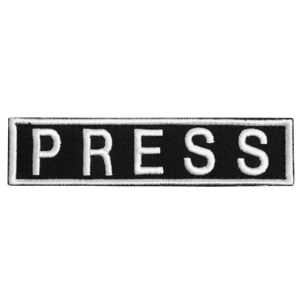 Шеврон на липучке для журналистов ''PRESS'' 2,5х11,5 см (20427)
