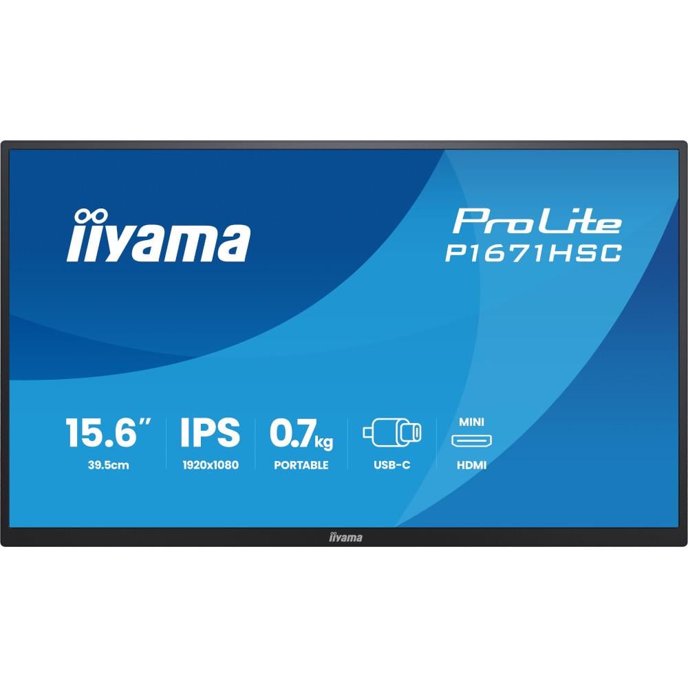 Монитор портативный Iiyama ProLite P1671HSC-B1 Black (33352748)