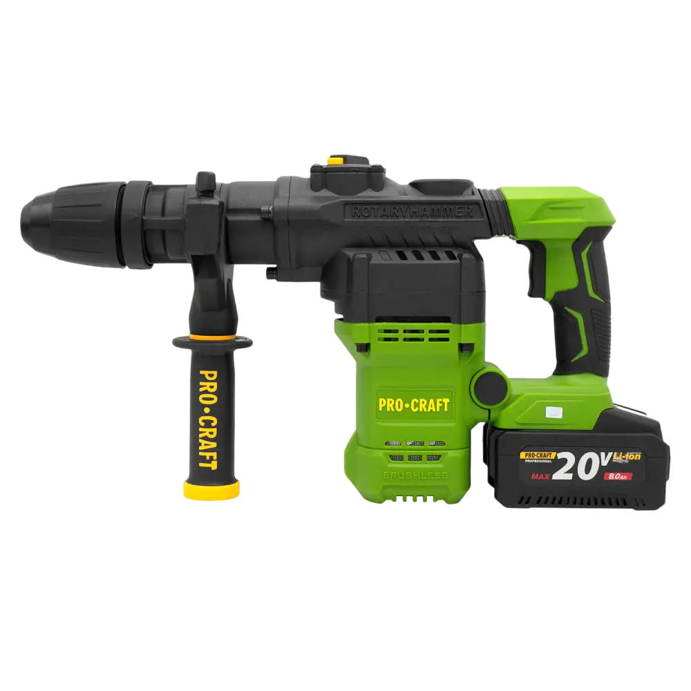 Перфоратор аккумуляторный бесщеточный ProCraft PHA50 с 1 аккумулятором Li-ion и с зарядным устройством с кейсом