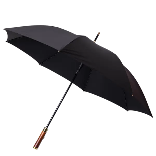 Зонт-трость складной полуавтомат 124 см Черный (HP-23-6B) Зонт-трость складной полуавтомат 124 см Черный (HP-23-6B)