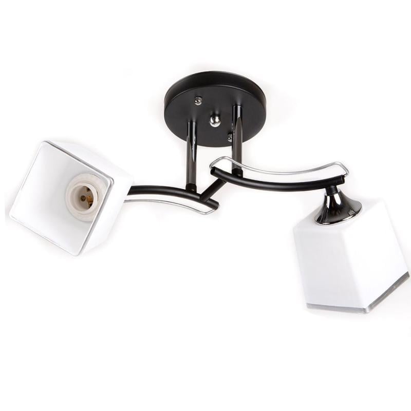 Люстра стельова Свет SR-A3054/2 CR+BK Класична на 2 плафона Сріблястий