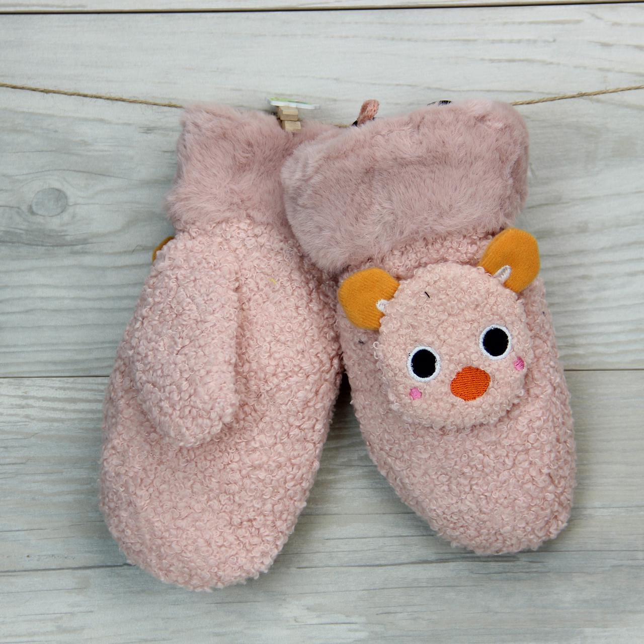 Перчатки детские Мишки 3-5 лет Нежно-розовый (31090) Перчатки детские Мишки 3-5 лет Нежно-розовый (31090)
