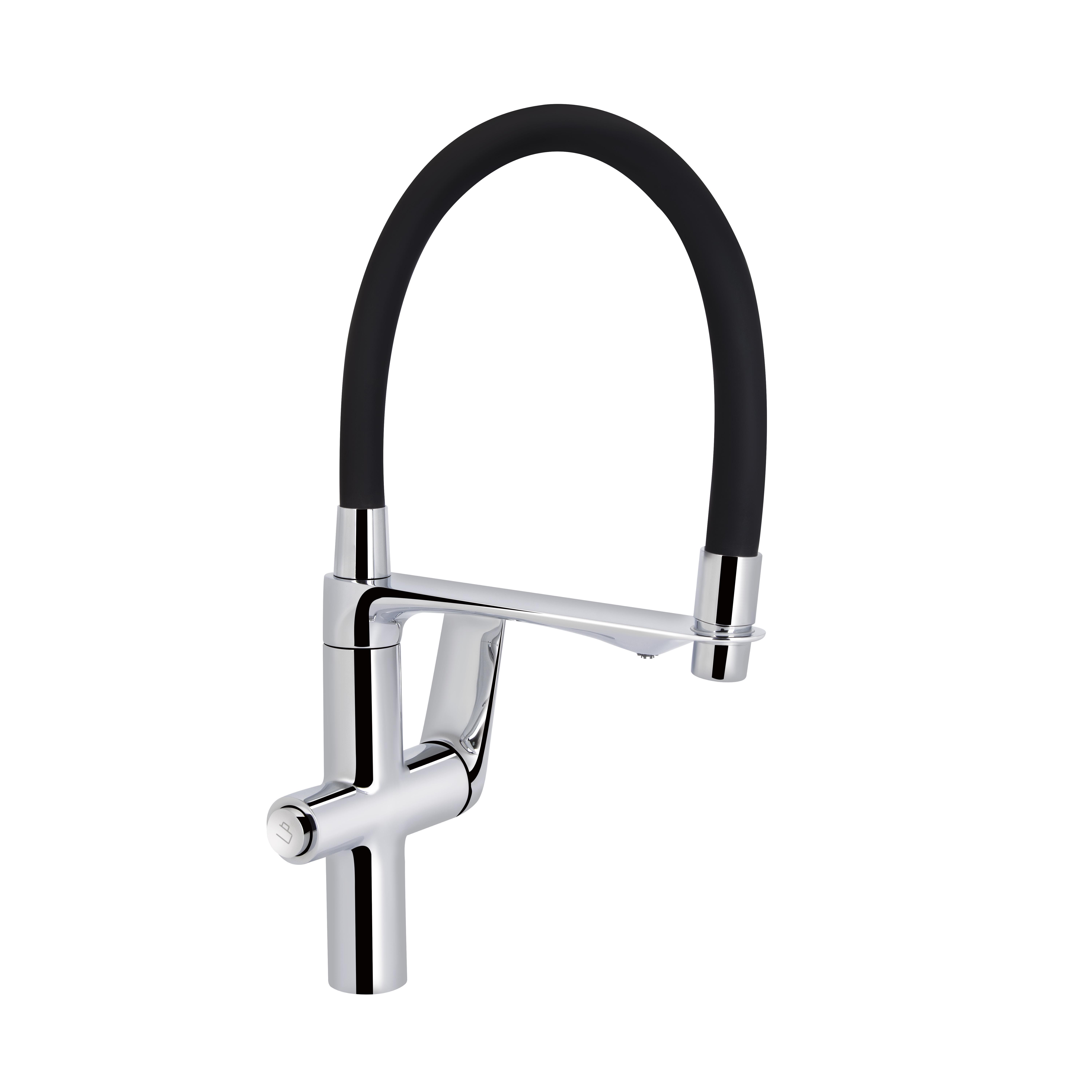 Смеситель для кухни Qtap Vlasta New с гибким изливом/подключением для питьевой воды QTVLA364CRM45648 Chrome (SD00051772)