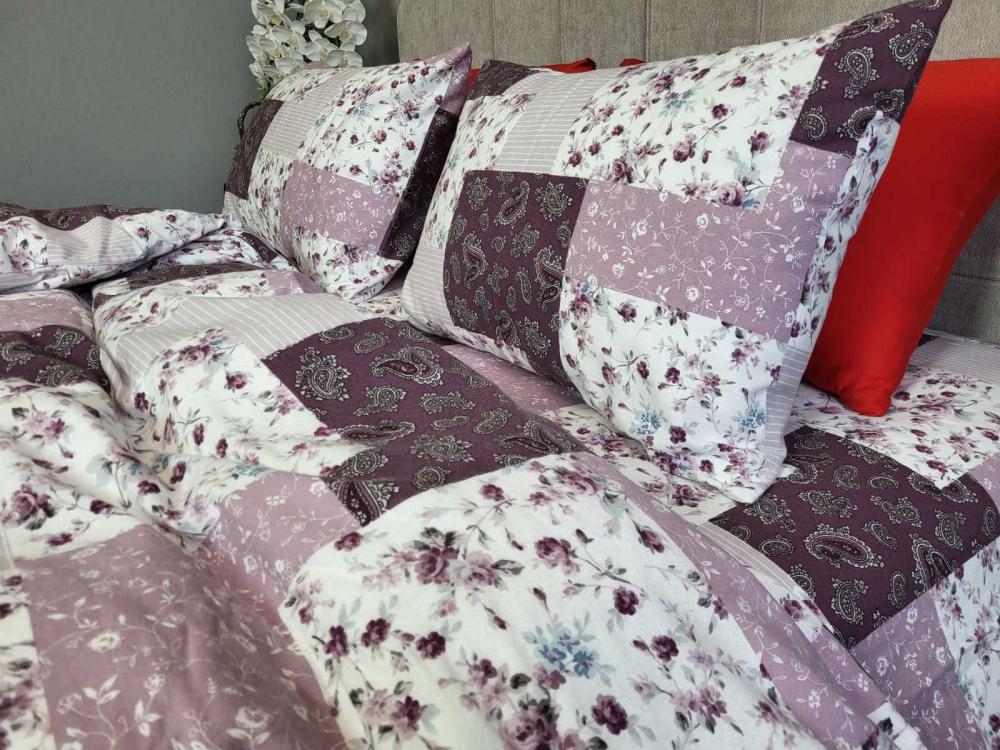 Комплект постільної білизни Прованс Turkish flannel євро Сливовий (1791283398)
