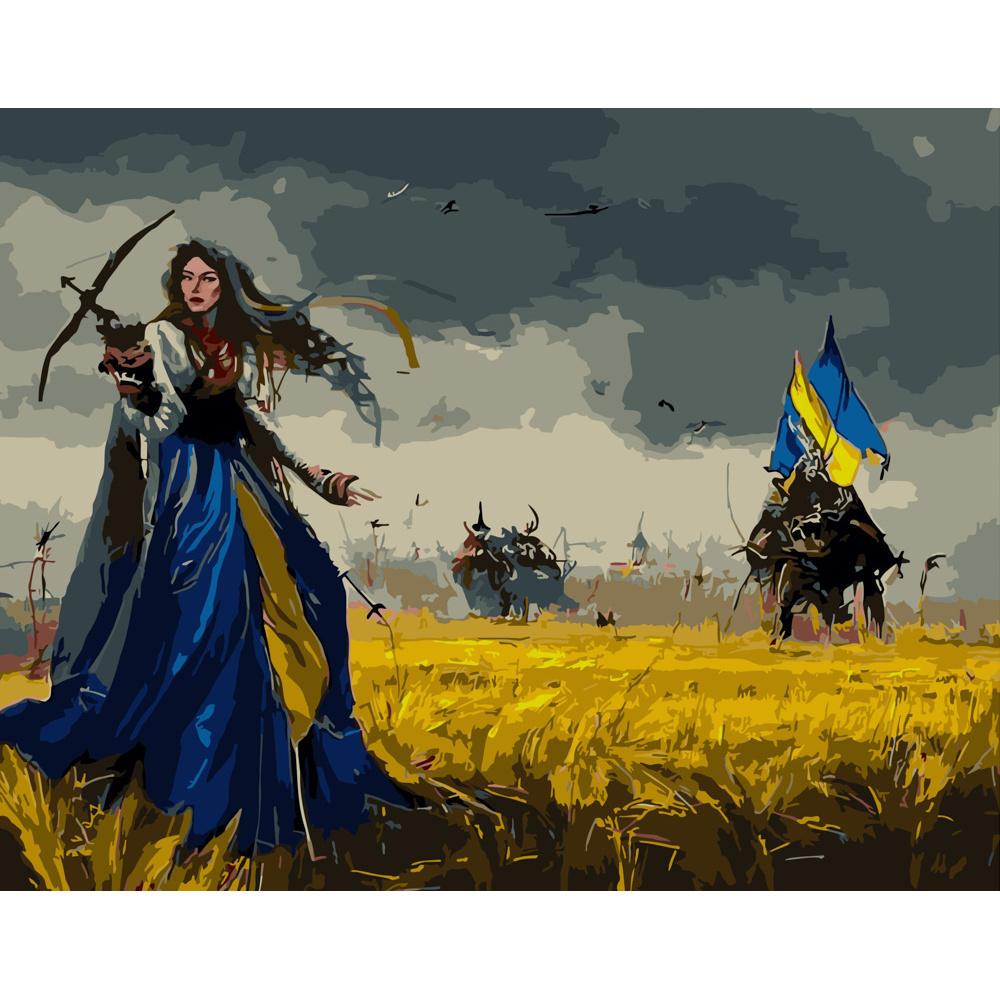 Картина по номерам Strateg Премиум На поле боя 40x50 см (GS522)