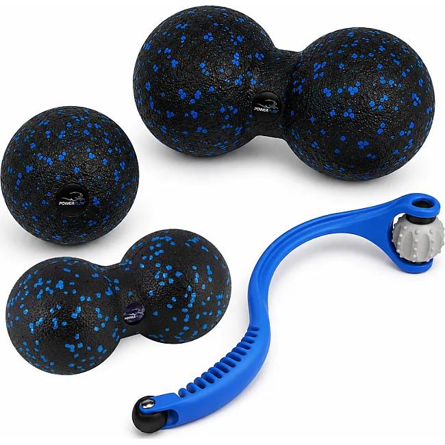 Набір масажних м'ячиків PowerPlay 4007 EPP Massage Ball 3 шт. Чорно-синій