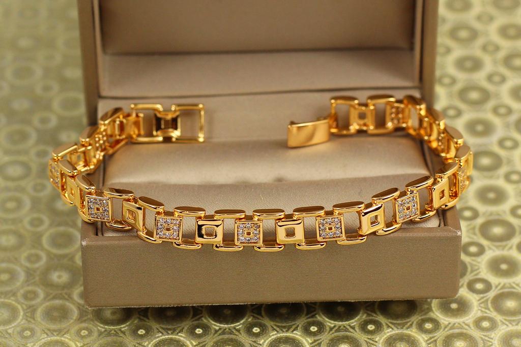 Браслет Xuping Jewelry хрупкий союз 19 см 9 мм Золотистый (34118247)