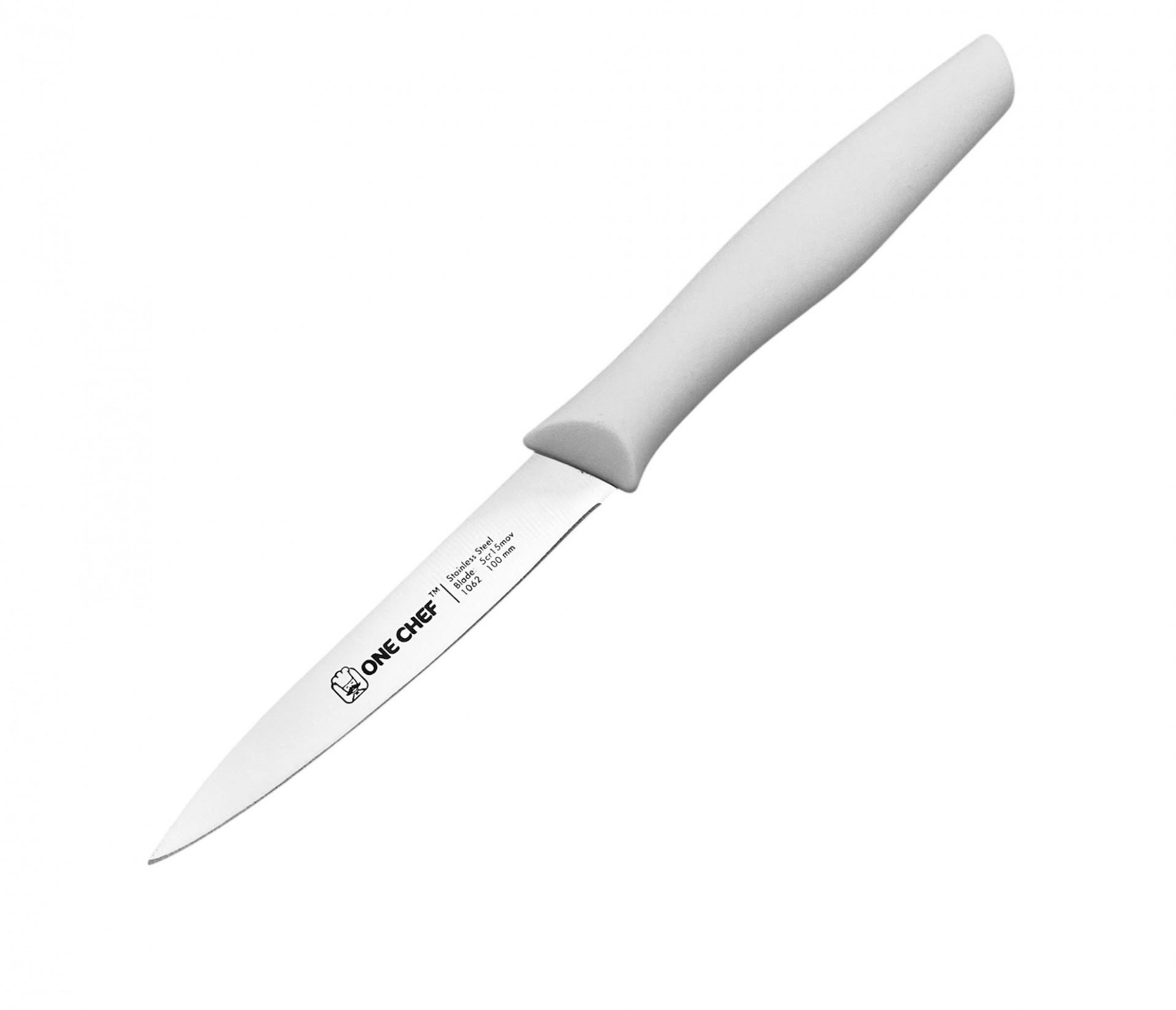 Ніж для чистки овочів One Chef 10 см Білий (106206)
