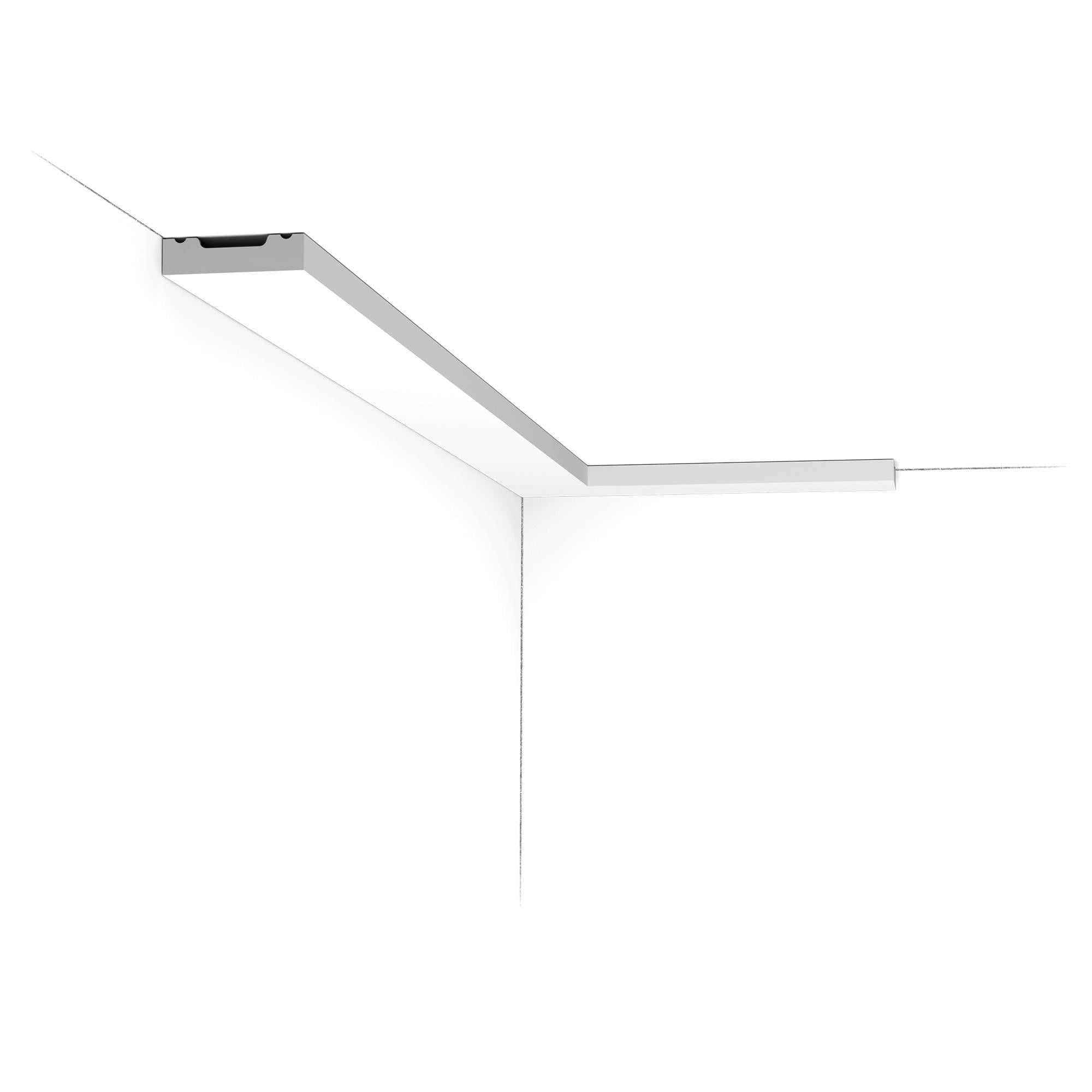 Молдинг гладкий Orac decor SX162 окрашенный в RAL 9003 2,00 м