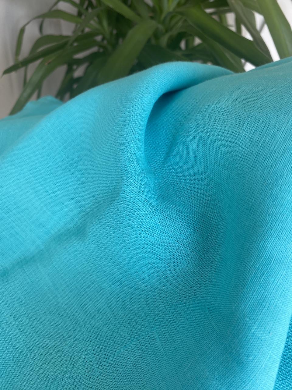 Ткань для пошива постельного белья LINEN PLUS 100% лен 220 см 779 Бирюзовый - фото 5 Ткань для пошива постельного белья LINEN PLUS 100% лен 220 см 779 Бирюзовый - фото 5