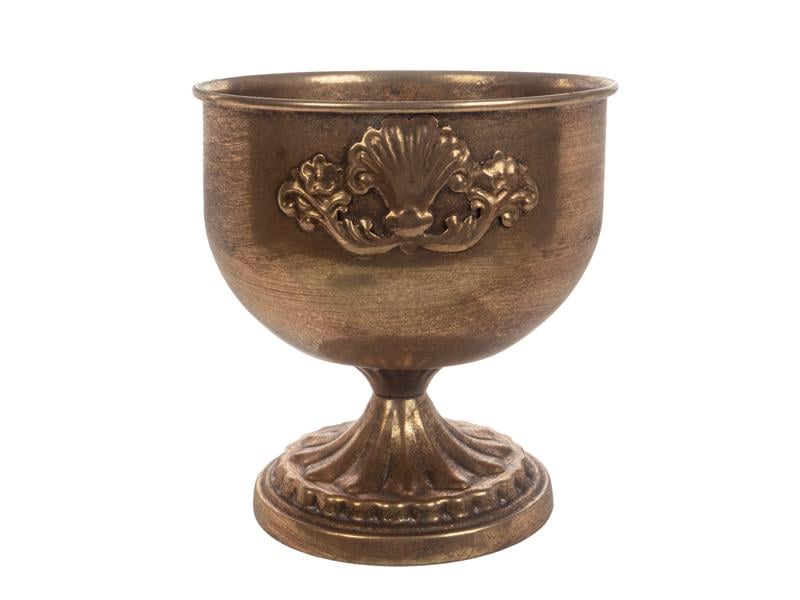 Подсвечник металлический Чаша на ножке 18 см