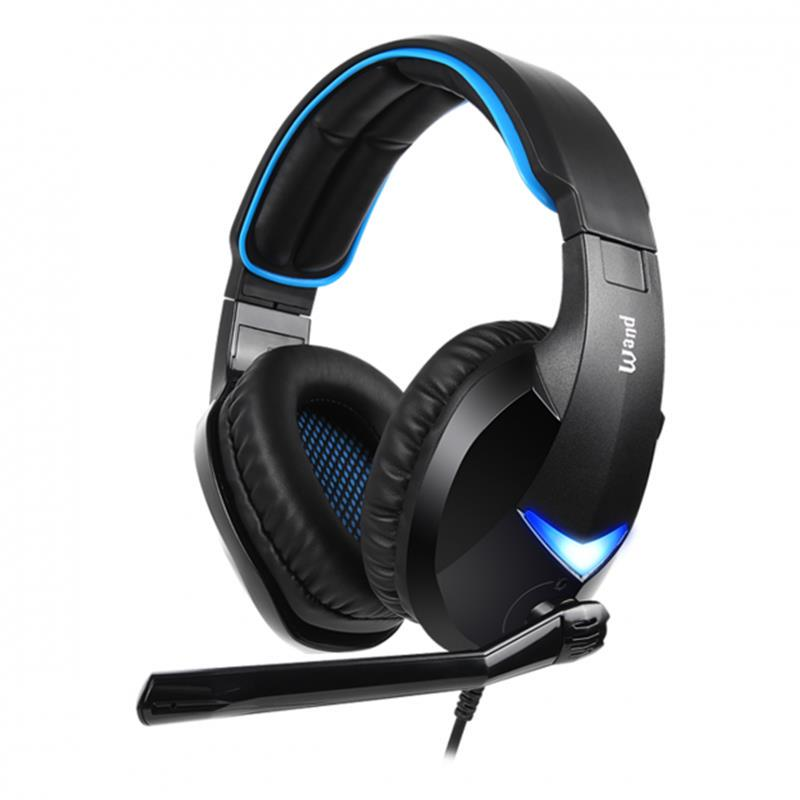 Наушники проводные Sades SA-914 Wand LED USB 7.1 EcoLeather Black/Blue (sa914bku)
