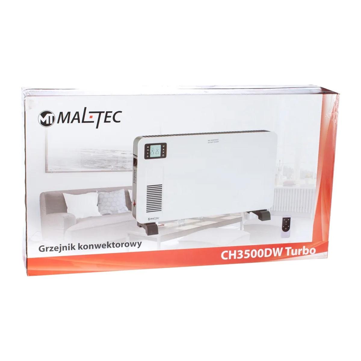 Конвектор-нагрівач з фронтальним обдуванням Maltec CH3500DW 107514 термостат дисплей/пульт ДК 3 режими 2300 Вт Білий - фото 8