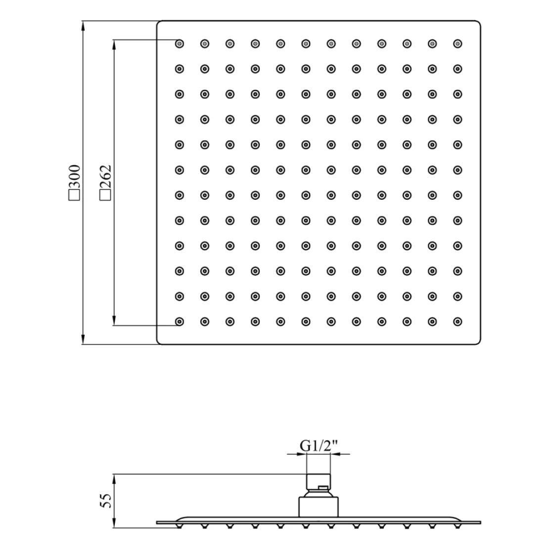 Воронка для верхнего душа Kroner KRP Edelstahl Kubus ESG704-30 из нержавеющей стали Никель (CV022955) - фото 4