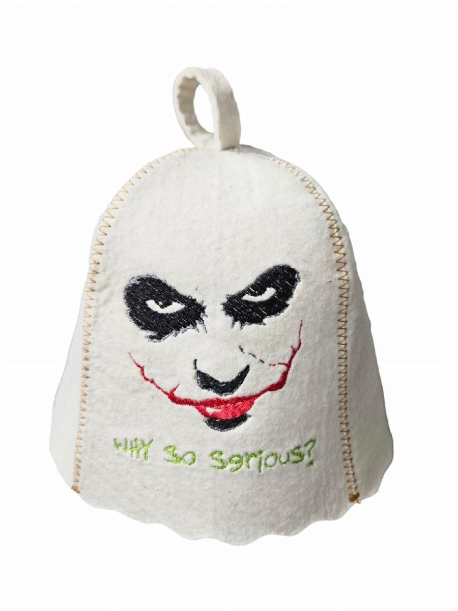 Шапка для лазні Luxyart Джокер натуральна повсть Білий (LA-789) Шапка для лазні Luxyart Джокер натуральна повсть Білий (LA-789)