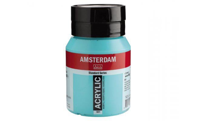 Краска акриловая Amsterdam Royal Talens 500 мл 661 Бирюзовый зеленый (Az-195538)