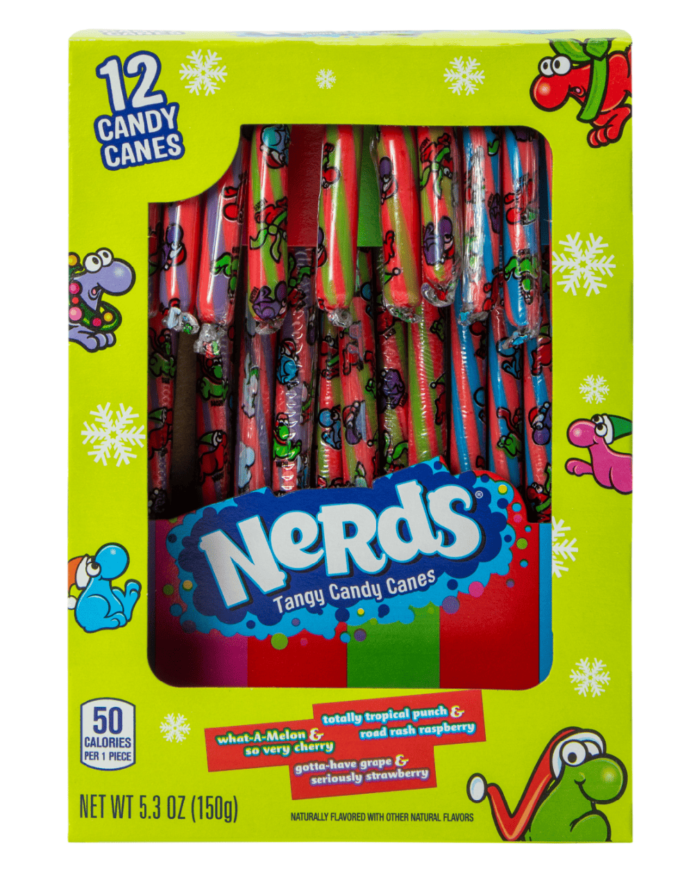 Леденцы-трости Nerds Holiday Candy Canes 12 шт. 150 г (2849984377)
