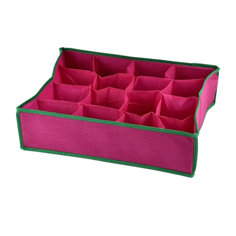 Коробка-органайзер складана Stenson 362810-COLORITO 16 відділень 36х28х10 см Рожевий (25815347)