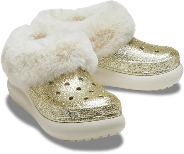 Сабо зимние Crocs Furever Crush Glitter р. 38-39 Stucco (18827646)